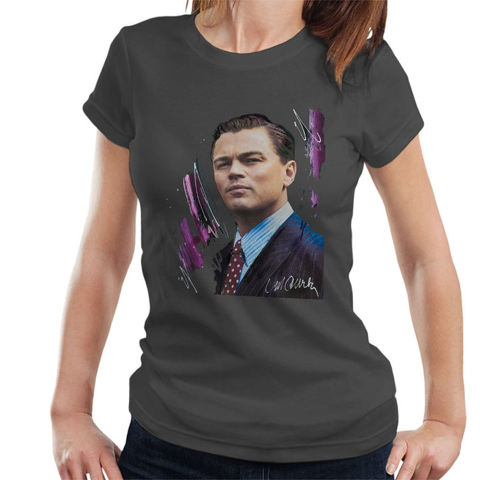 Sidney Maurer Original Portrait Of Leonardo DiCaprio Womens T-Shirt - Womens T-Shirt