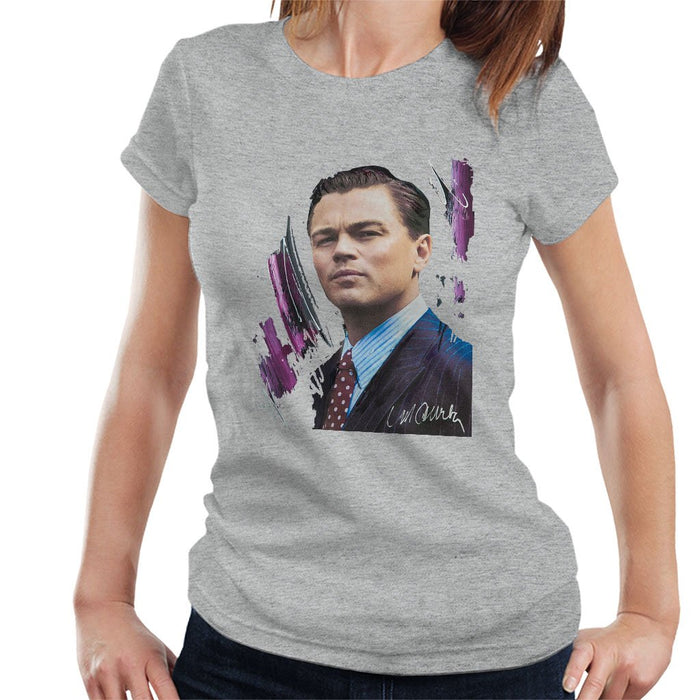 Sidney Maurer Original Portrait Of Leonardo DiCaprio Womens T-Shirt - Womens T-Shirt