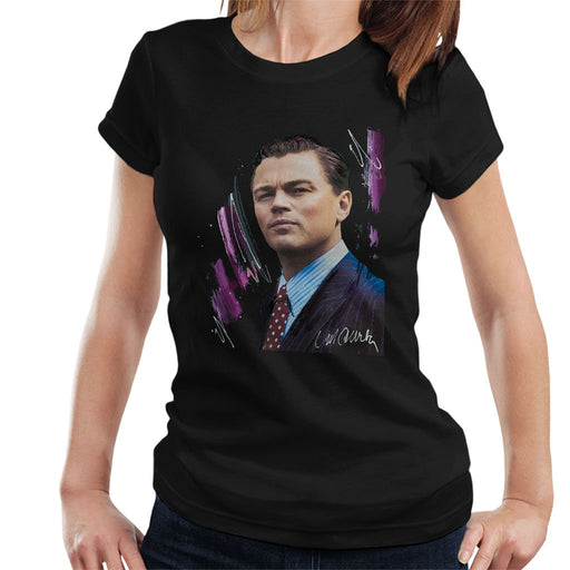 Sidney Maurer Original Portrait Of Leonardo DiCaprio Womens T-Shirt - Womens T-Shirt