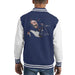 Sidney Maurer Original Portrait Of Luciano Pavarotti Kids Varsity Jacket - X-Small (3-4 yrs) / Navy/White - Kids Boys Varsity Jacket