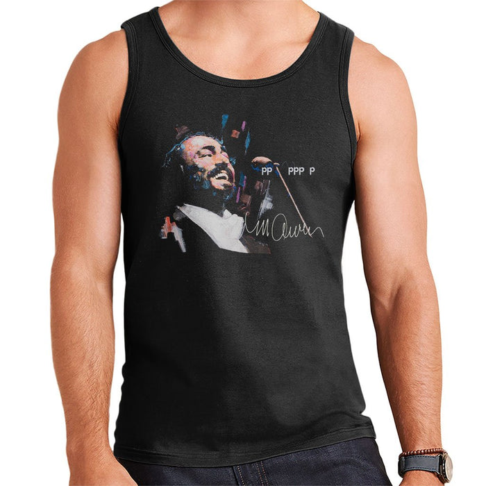 Sidney Maurer Original Portrait Of Luciano Pavarotti Mens Vest - Mens Vest