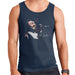 Sidney Maurer Original Portrait Of Luciano Pavarotti Mens Vest - Small / Navy Blue - Mens Vest