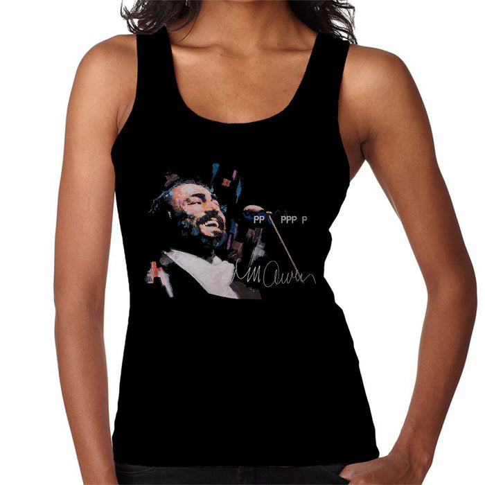 Sidney Maurer Original Portrait Of Luciano Pavarotti Womens Vest - Womens Vest