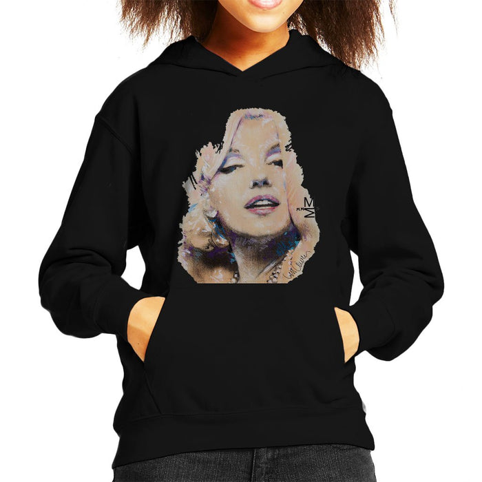 Sidney Maurer Original Portrait Of Marilyn Monroe Kids Hooded Sweatshirt - Kids Boys Hooded Sweatshirt