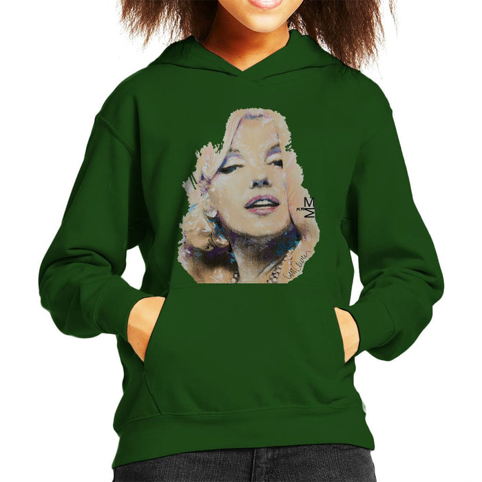 Sidney Maurer Original Portrait Of Marilyn Monroe Kids Hooded Sweatshirt - Kids Boys Hooded Sweatshirt
