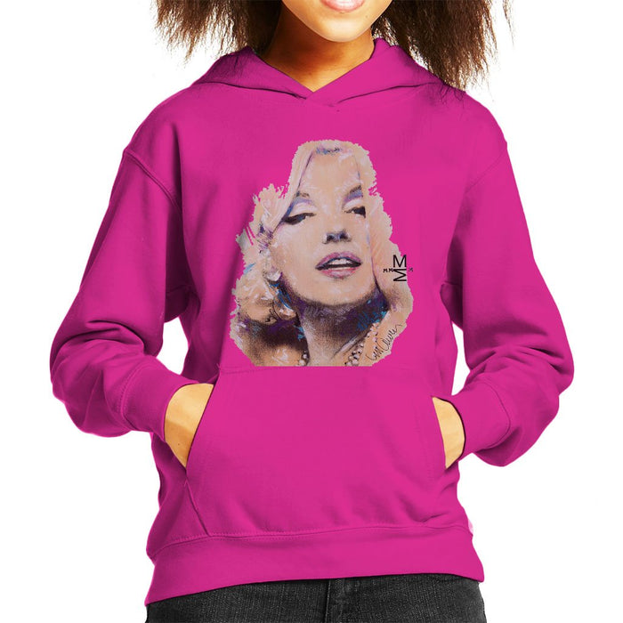 Sidney Maurer Original Portrait Of Marilyn Monroe Kids Hooded Sweatshirt - Kids Boys Hooded Sweatshirt