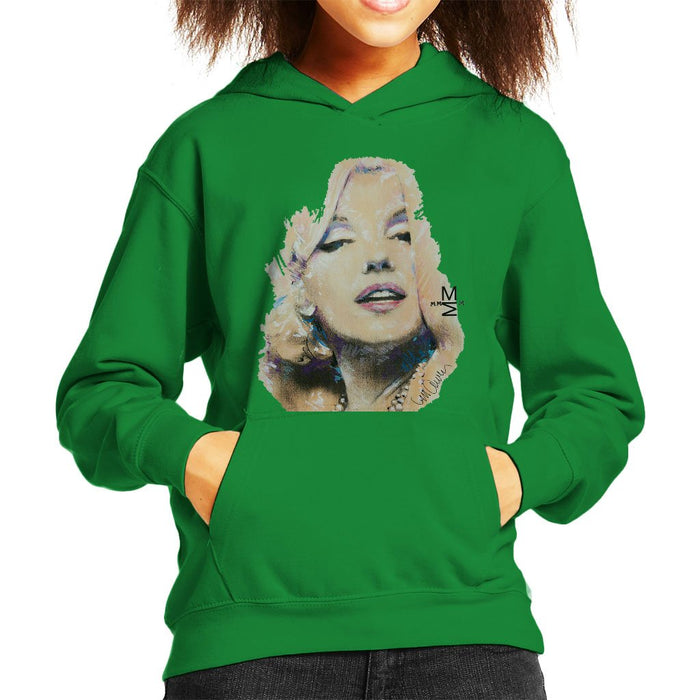 Sidney Maurer Original Portrait Of Marilyn Monroe Kids Hooded Sweatshirt - Kids Boys Hooded Sweatshirt