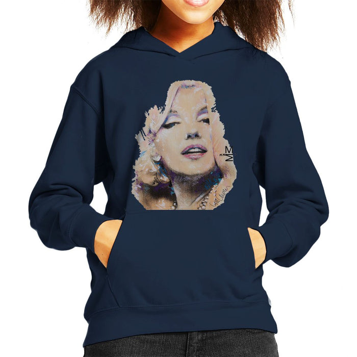 Sidney Maurer Original Portrait Of Marilyn Monroe Kids Hooded Sweatshirt - Kids Boys Hooded Sweatshirt