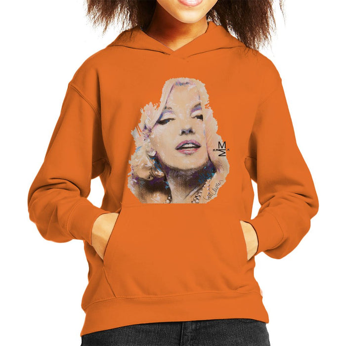 Sidney Maurer Original Portrait Of Marilyn Monroe Kids Hooded Sweatshirt - Kids Boys Hooded Sweatshirt