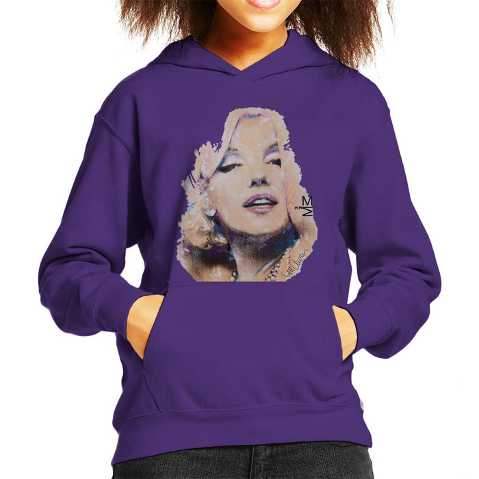 Sidney Maurer Original Portrait Of Marilyn Monroe Kids Hooded Sweatshirt - Kids Boys Hooded Sweatshirt