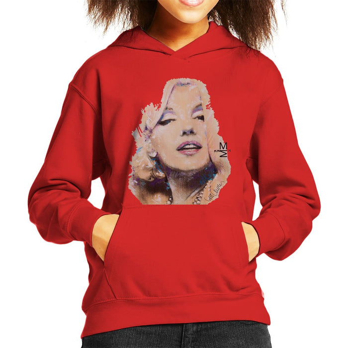 Sidney Maurer Original Portrait Of Marilyn Monroe Kids Hooded Sweatshirt - Kids Boys Hooded Sweatshirt