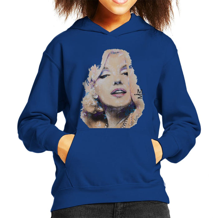 Sidney Maurer Original Portrait Of Marilyn Monroe Kids Hooded Sweatshirt - Kids Boys Hooded Sweatshirt