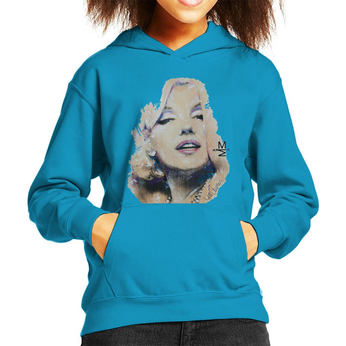 Sidney Maurer Original Portrait Of Marilyn Monroe Kids Hooded Sweatshirt - Kids Boys Hooded Sweatshirt