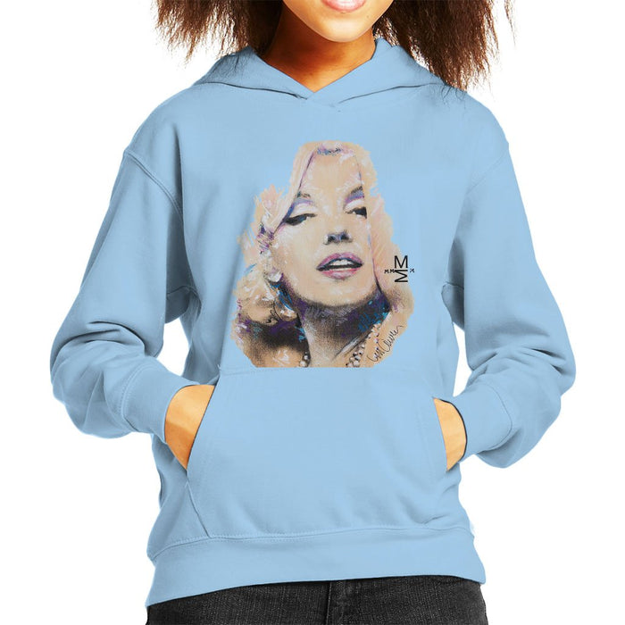 Sidney Maurer Original Portrait Of Marilyn Monroe Kids Hooded Sweatshirt - Kids Boys Hooded Sweatshirt
