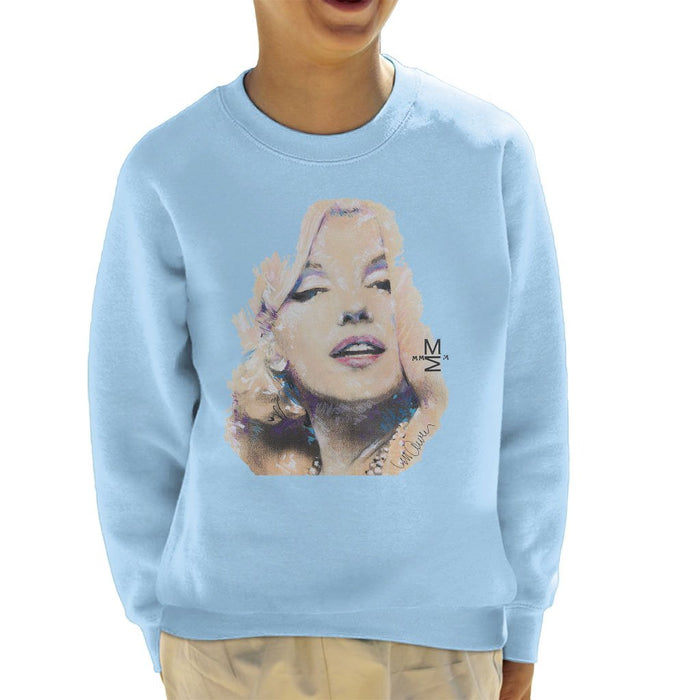 Sidney Maurer Original Portrait Of Marilyn Monroe Kids Sweatshirt - Kids Boys Sweatshirt