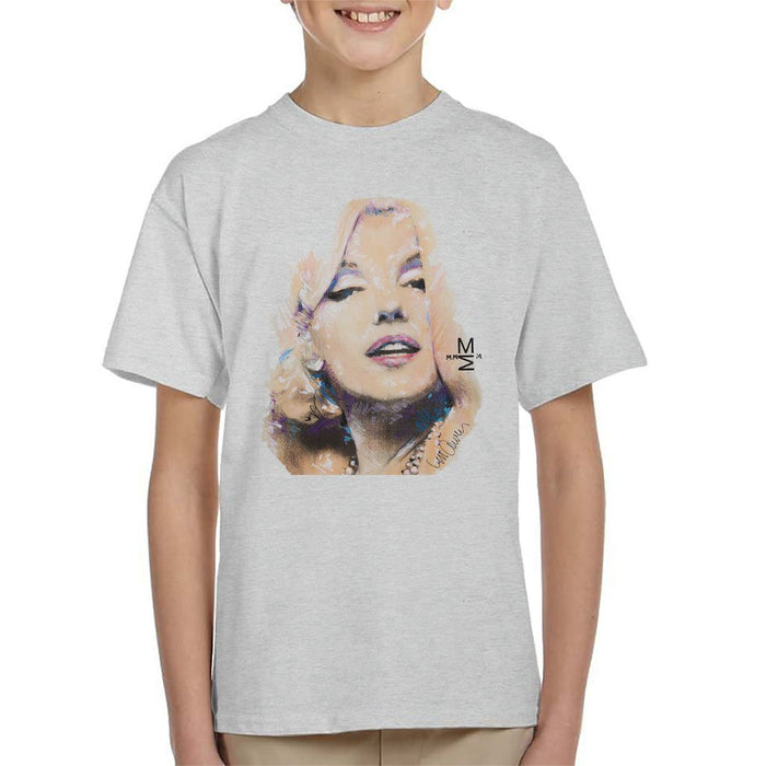 Sidney Maurer Original Portrait Of Marilyn Monroe Kids T-Shirt - Kids Boys T-Shirt