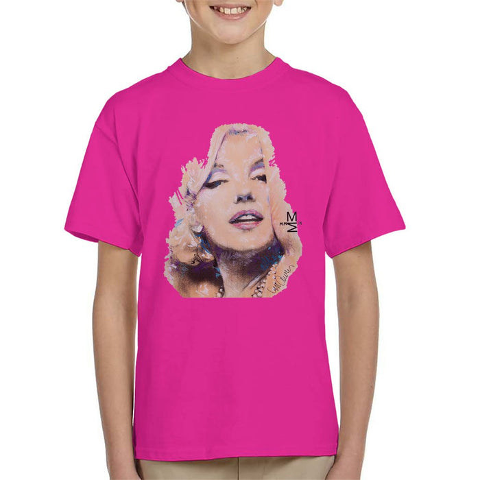 Sidney Maurer Original Portrait Of Marilyn Monroe Kids T-Shirt - Kids Boys T-Shirt