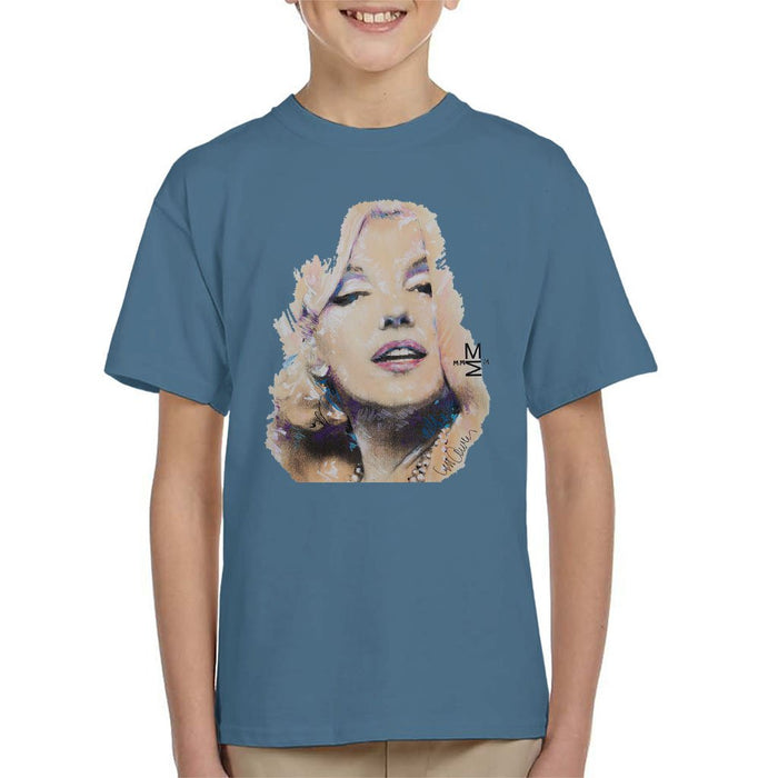 Sidney Maurer Original Portrait Of Marilyn Monroe Kids T-Shirt - Kids Boys T-Shirt