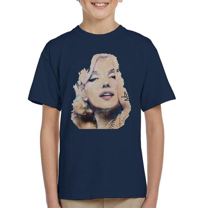 Sidney Maurer Original Portrait Of Marilyn Monroe Kids T-Shirt - Kids Boys T-Shirt