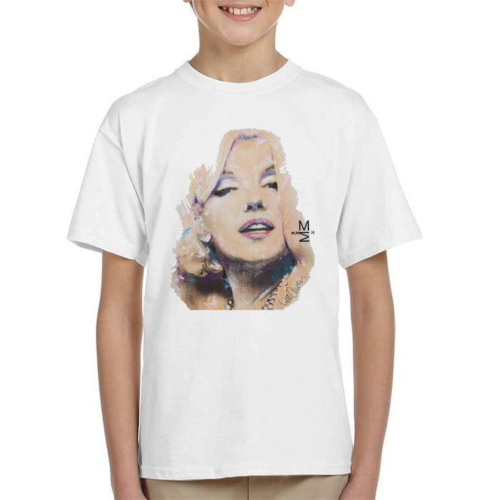 Sidney Maurer Original Portrait Of Marilyn Monroe Kids T-Shirt - Kids Boys T-Shirt