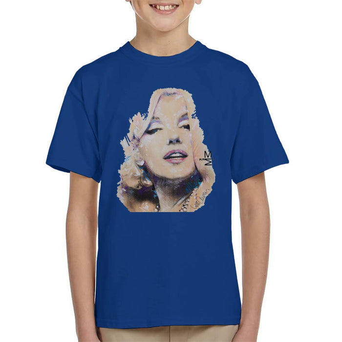 Sidney Maurer Original Portrait Of Marilyn Monroe Kids T-Shirt - Kids Boys T-Shirt