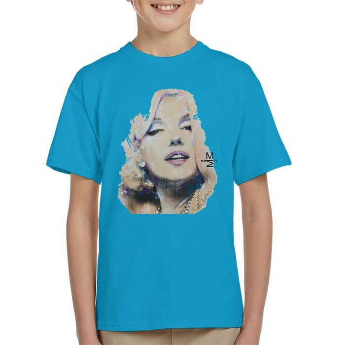 Sidney Maurer Original Portrait Of Marilyn Monroe Kids T-Shirt - Kids Boys T-Shirt