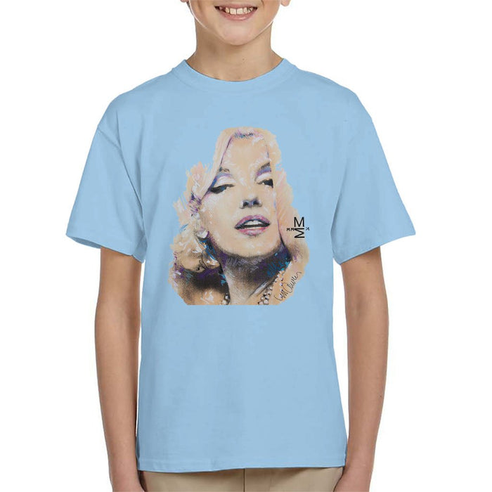 Sidney Maurer Original Portrait Of Marilyn Monroe Kids T-Shirt - Kids Boys T-Shirt