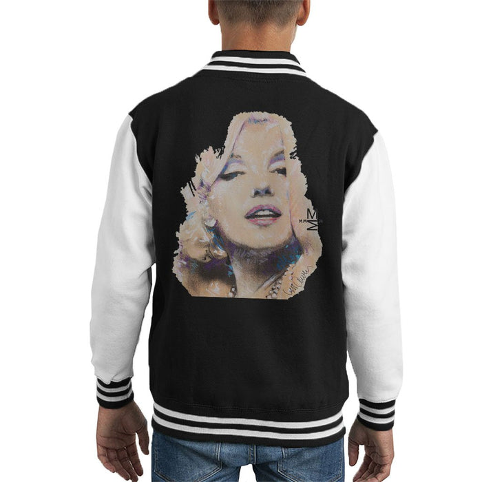 Sidney Maurer Original Portrait Of Marilyn Monroe Kids Varsity Jacket - Kids Boys Varsity Jacket