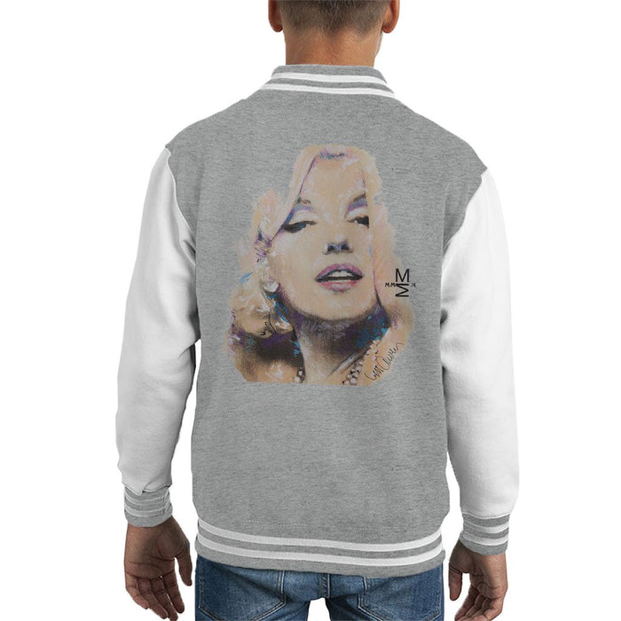 Sidney Maurer Original Portrait Of Marilyn Monroe Kids Varsity Jacket - Kids Boys Varsity Jacket