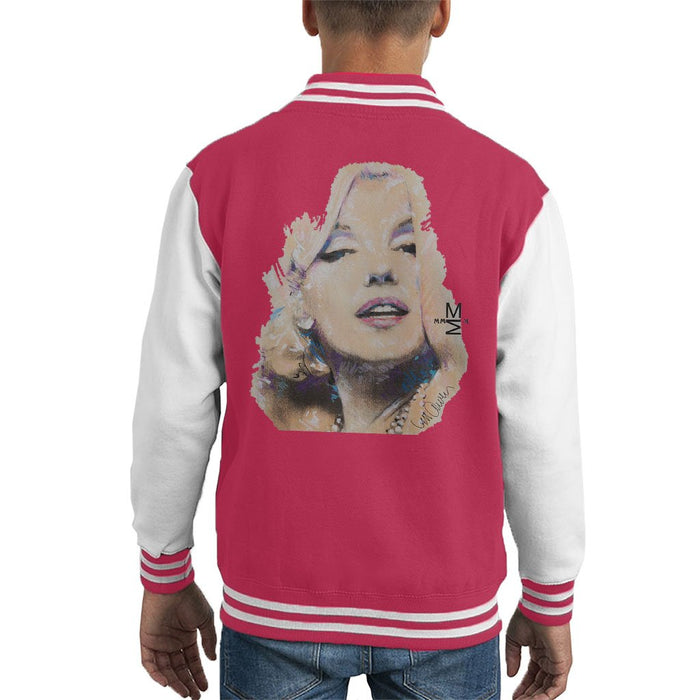 Sidney Maurer Original Portrait Of Marilyn Monroe Kids Varsity Jacket - Kids Boys Varsity Jacket