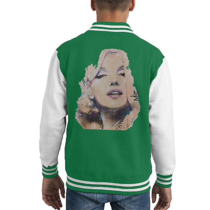 Sidney Maurer Original Portrait Of Marilyn Monroe Kids Varsity Jacket - Kids Boys Varsity Jacket