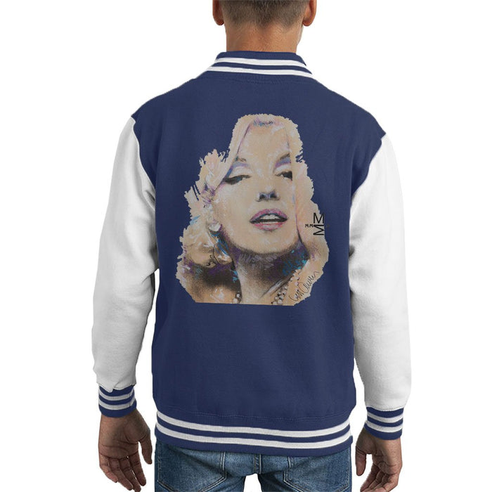 Sidney Maurer Original Portrait Of Marilyn Monroe Kids Varsity Jacket - Kids Boys Varsity Jacket