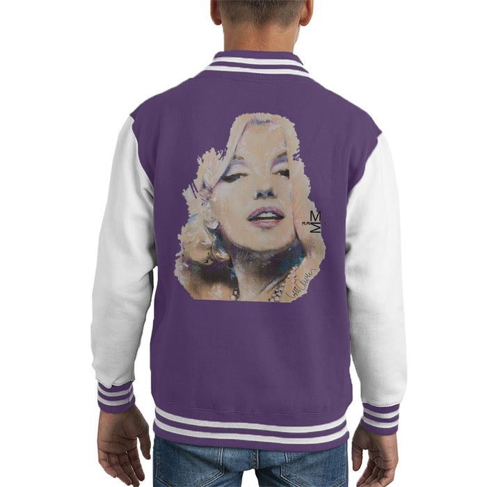 Sidney Maurer Original Portrait Of Marilyn Monroe Kids Varsity Jacket - Kids Boys Varsity Jacket