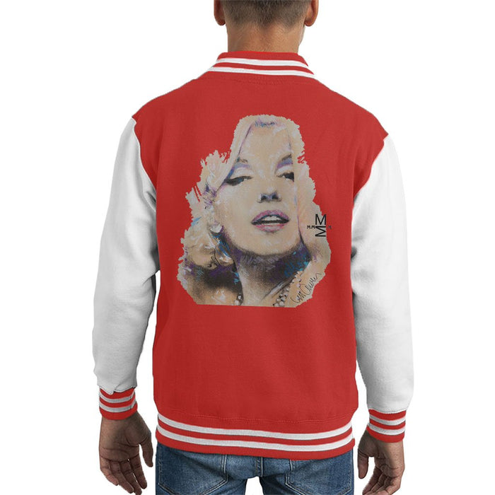 Sidney Maurer Original Portrait Of Marilyn Monroe Kids Varsity Jacket - Kids Boys Varsity Jacket