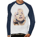 Sidney Maurer Original Portrait Of Marilyn Monroe Mens Baseball Long Sleeved T-Shirt - Mens Baseball Long Sleeved T-Shirt