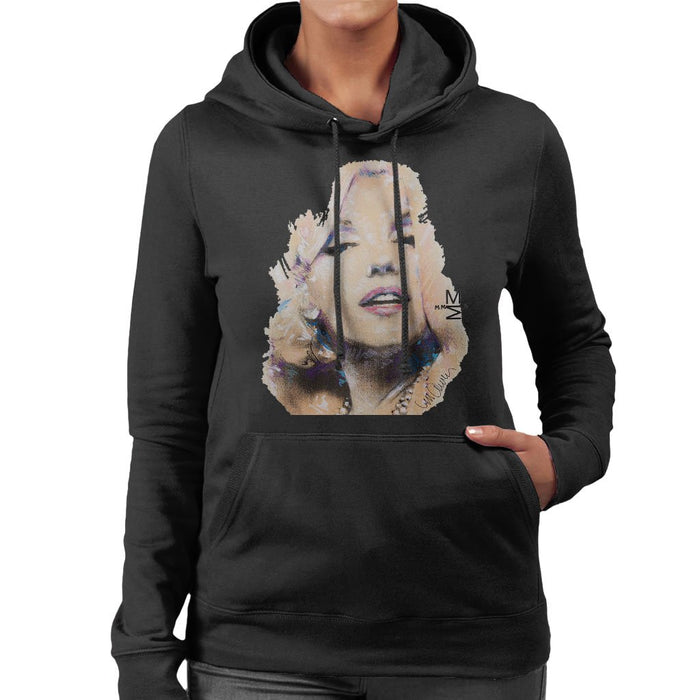 Sidney Maurer Original Portrait Of Marilyn Monroe Womens Hooded Sweatshirt - Womens Hooded Sweatshirt