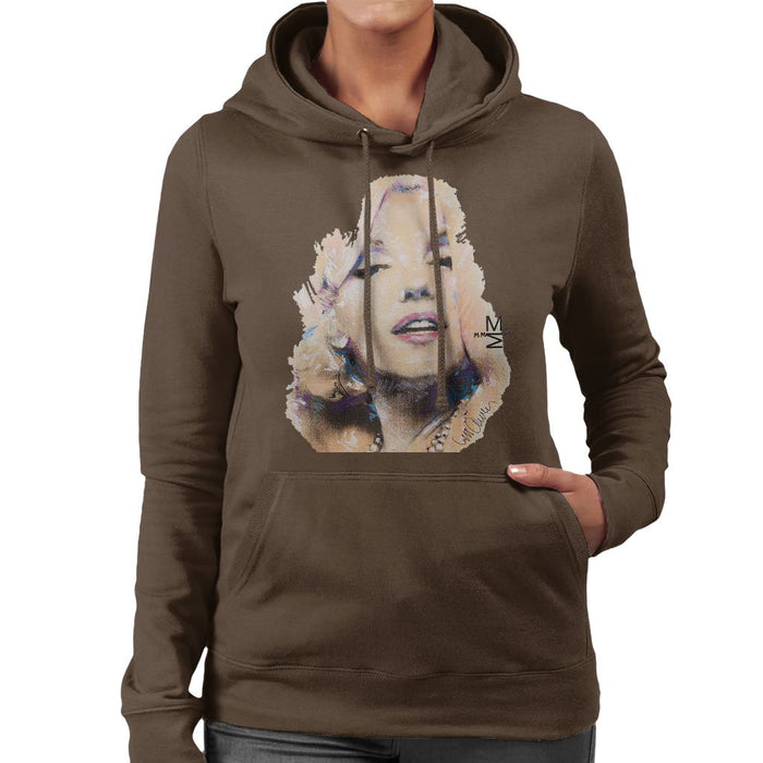 Sidney Maurer Original Portrait Of Marilyn Monroe Womens Hooded Sweatshirt - Womens Hooded Sweatshirt