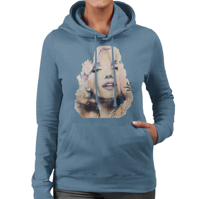 Sidney Maurer Original Portrait Of Marilyn Monroe Womens Hooded Sweatshirt - Womens Hooded Sweatshirt