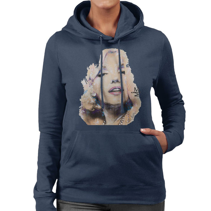 Sidney Maurer Original Portrait Of Marilyn Monroe Womens Hooded Sweatshirt - Womens Hooded Sweatshirt