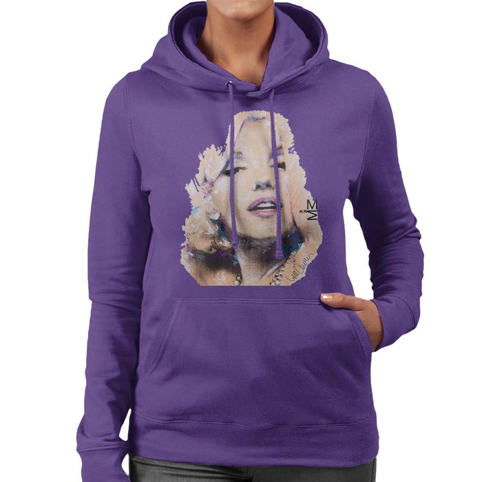 Sidney Maurer Original Portrait Of Marilyn Monroe Womens Hooded Sweatshirt - Womens Hooded Sweatshirt