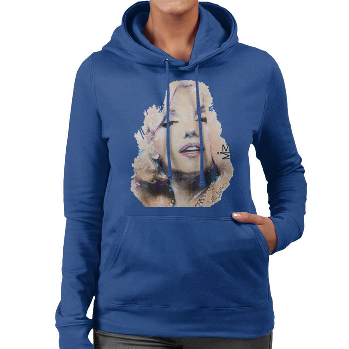 Sidney Maurer Original Portrait Of Marilyn Monroe Womens Hooded Sweatshirt - Womens Hooded Sweatshirt