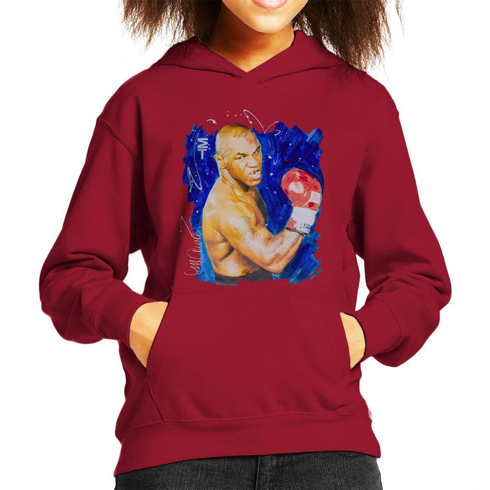 Sidney Maurer Original Portrait Of Mike Tyson Kids Hooded Sweatshirt - Kids Boys Hooded Sweatshirt