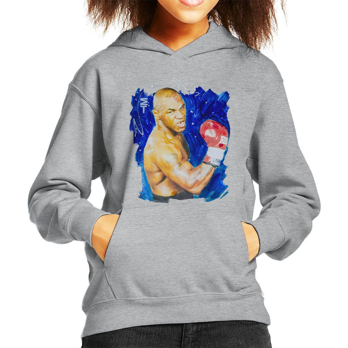Sidney Maurer Original Portrait Of Mike Tyson Kids Hooded Sweatshirt - Kids Boys Hooded Sweatshirt