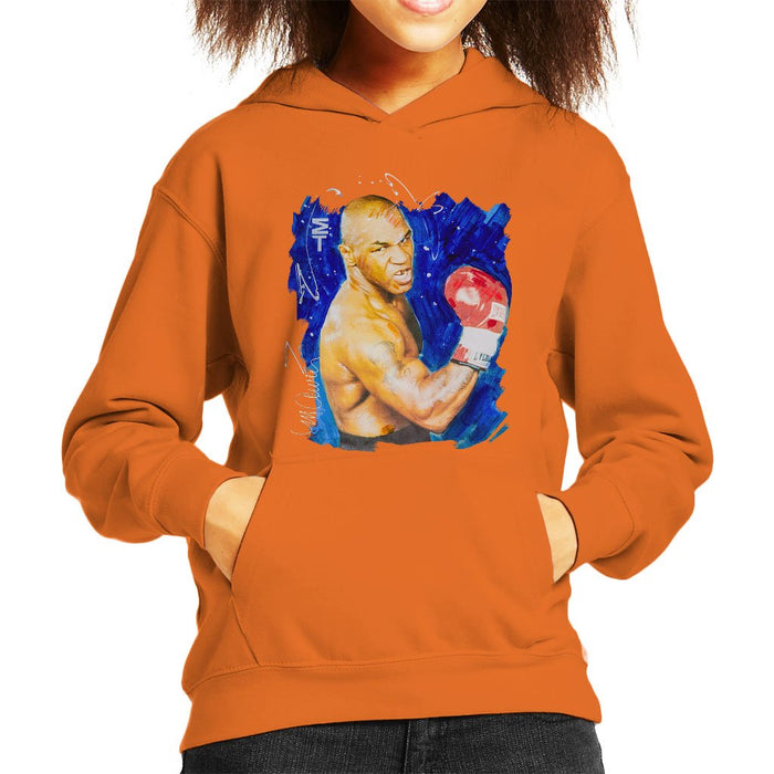 Sidney Maurer Original Portrait Of Mike Tyson Kids Hooded Sweatshirt - Kids Boys Hooded Sweatshirt