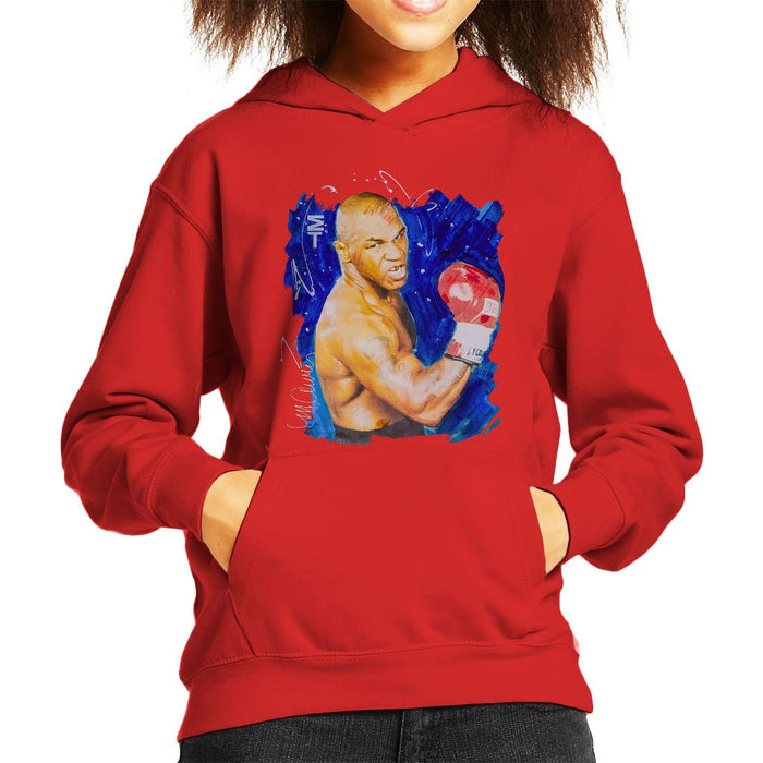 Sidney Maurer Original Portrait Of Mike Tyson Kids Hooded Sweatshirt - Kids Boys Hooded Sweatshirt