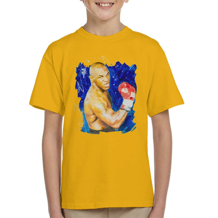 Sidney Maurer Original Portrait Of Mike Tyson Kids T-Shirt - Kids Boys T-Shirt