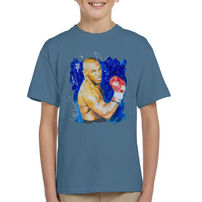Sidney Maurer Original Portrait Of Mike Tyson Kids T-Shirt - Kids Boys T-Shirt
