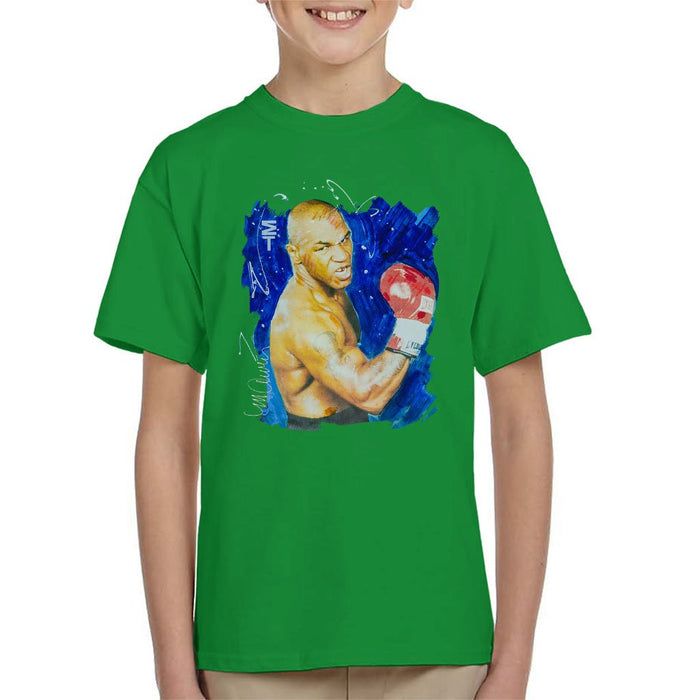 Sidney Maurer Original Portrait Of Mike Tyson Kids T-Shirt - Kids Boys T-Shirt