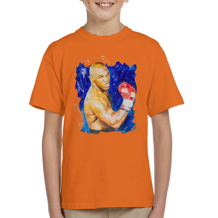 Sidney Maurer Original Portrait Of Mike Tyson Kids T-Shirt - Kids Boys T-Shirt