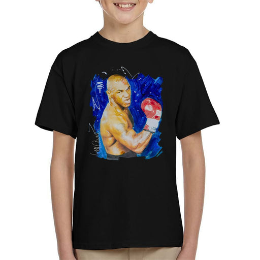Sidney Maurer Original Portrait Of Mike Tyson Kids T-Shirt - Kids Boys T-Shirt